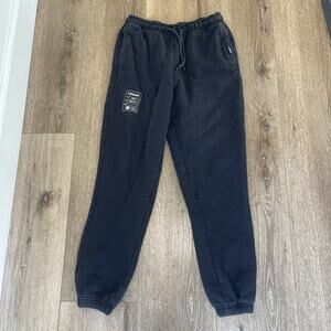 Legends Pants Mens Medium Faded Black Joggers Sweatpants Athletic Drawstring